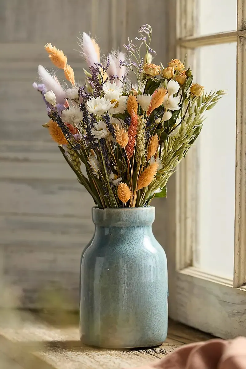 Home decor in-store display of Dutch Flower House bouquets